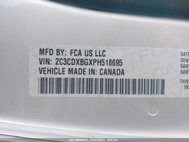 2C3CDXBGXPH518695 Dodge Charger Sxt