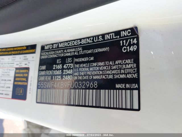 55SWF4KB9FU032968 Mercedes-Benz C 300 Sport 4matic/luxury 4matic/4matic