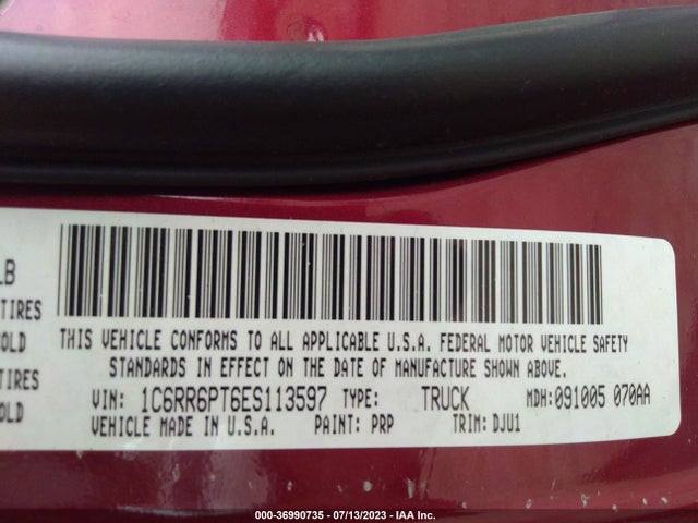 1C6RR6PT6ES113597 RAM 1500 Longhorn
