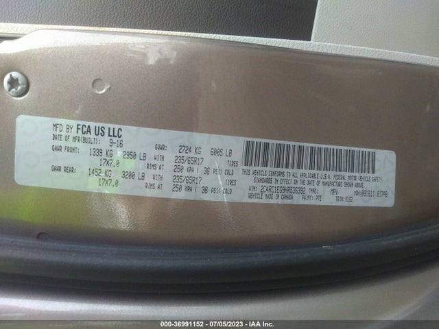 2C4RC1EG9HR536392 Chrysler Pacifica Touring-l Plus