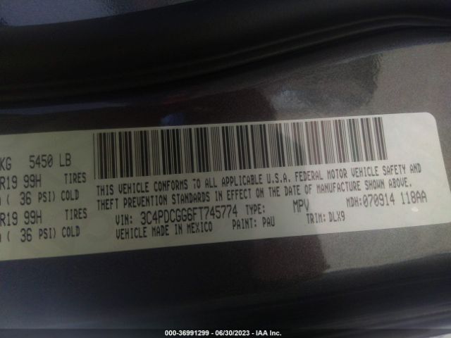 3C4PDCGG6FT745774 Dodge Journey Crossroad