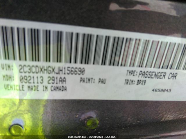 2C3CDXHGXJH156690 Dodge Charger Sxt Plus