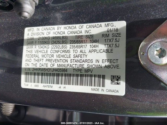 Honda CR-V LX 2018 2HKRW5H31JH405984 Image 9