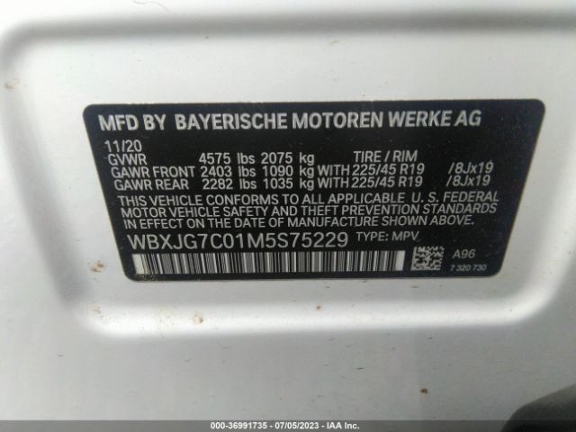 WBXJG7C01M5S75229 BMW X1 Sdrive28i
