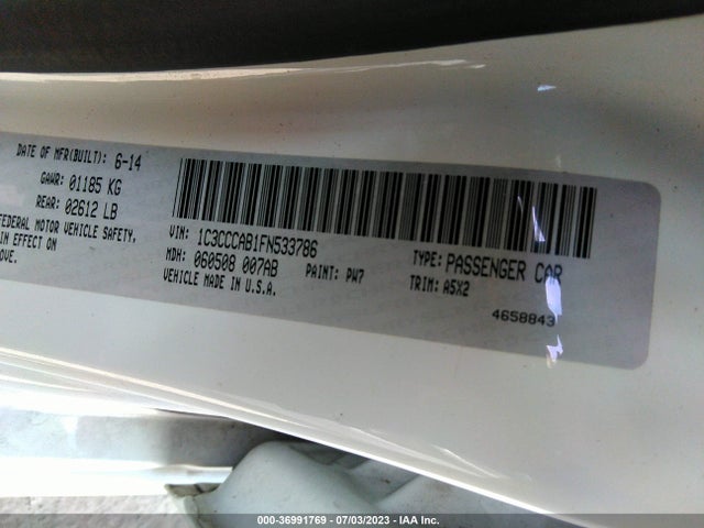 Chrysler 200 Limited 2015 1C3CCCAB1FN533786 Image 9