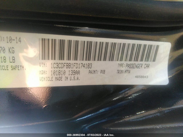 Dodge DART SXT 2015 1C3CDFBB1FD174183 Image 9