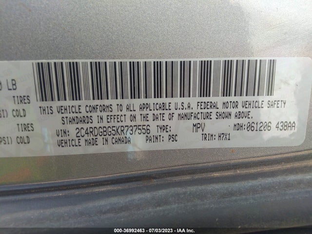 Dodge Grand Caravan Se 2019 2C4RDGBG5KR737556 Image 9