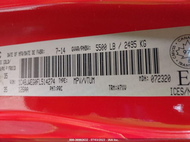 1C4BJWEG0FL514274 Jeep Wrangler Unlimited Sahara