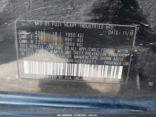 4S3GTAB61H3703971 Subaru Impreza Premium