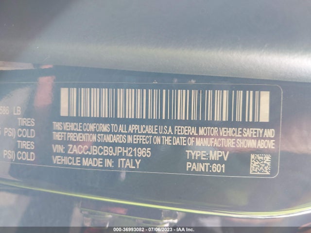 ZACCJBCB9JPH21965 Jeep Renegade Trailhawk