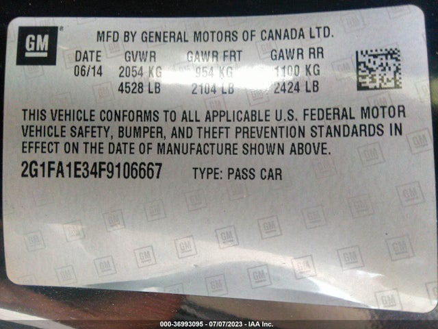 Chevrolet Camaro 1ls 2015 2G1FA1E34F9106667 Image 9
