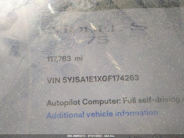 5YJSA1E1XGF174263 Tesla Model S 70 Kwh