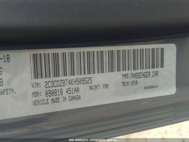 2C3CDZBT4KH509525 Dodge Challenger R/t