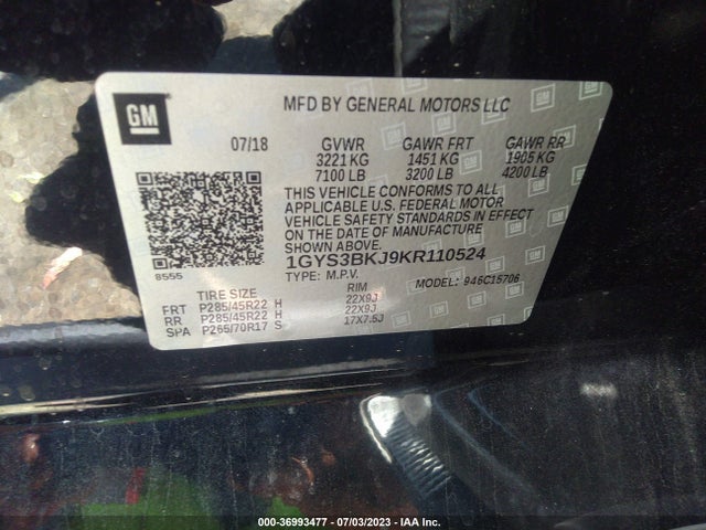 Cadillac Escalade Luxury 2019 1GYS3BKJ9KR110524 Image 9