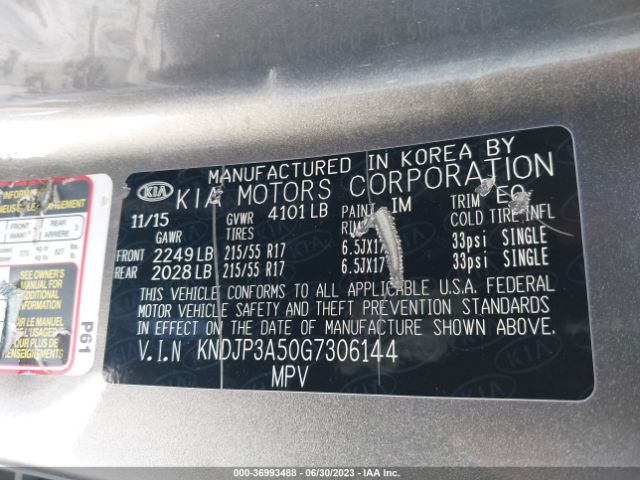 KNDJP3A50G7306144 KIA SOUL +