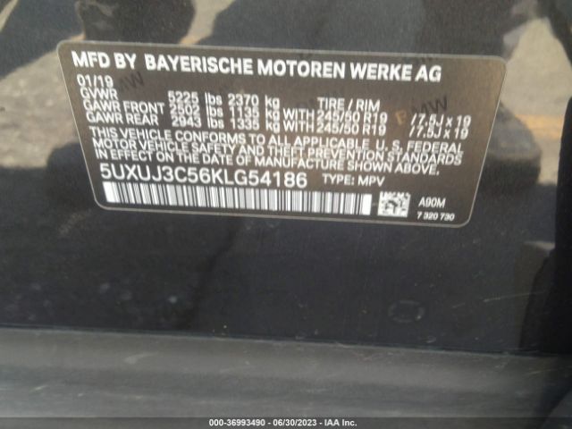 5UXUJ3C56KLG54186 BMW X4 Xdrive30i