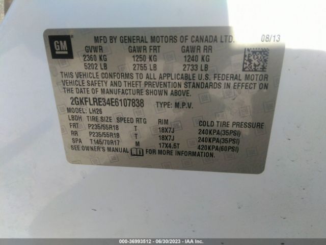 2GKFLRE34E6107838 GMC Terrain Sle