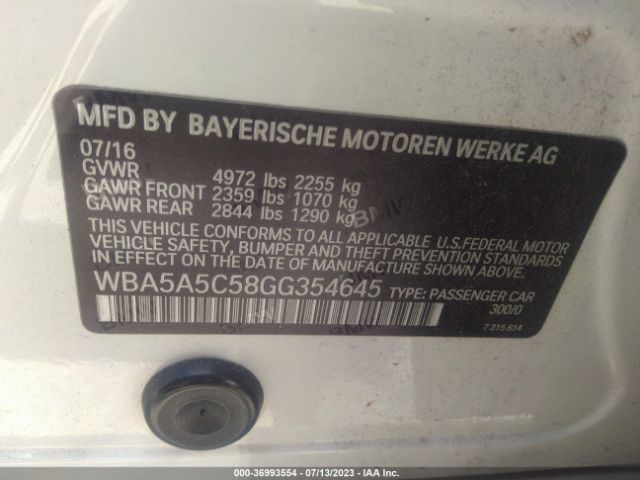WBA5A5C58GG354645 BMW 5 Series 528i
