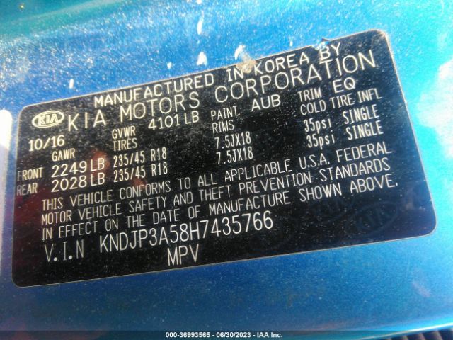 KNDJP3A58H7435766 KIA SOUL +
