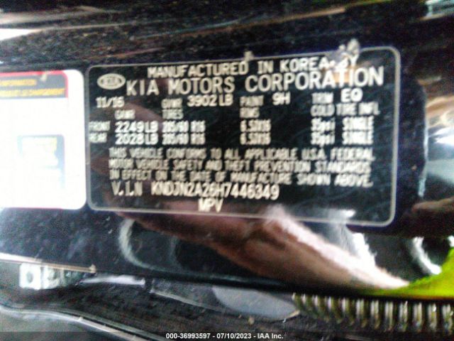 KNDJN2A26H7446349 KIA Soul Base