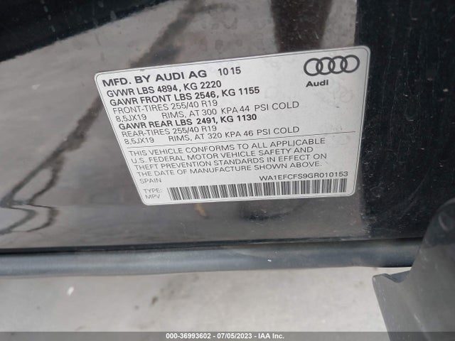 WA1EFCFS9GR010153 Audi Q3 Premium Plus