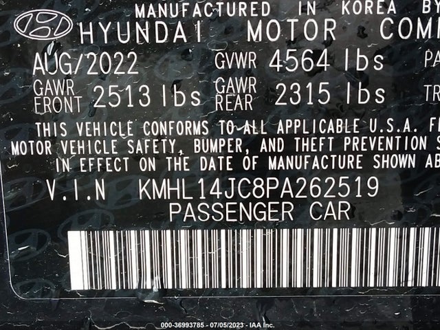 Hyundai Sonata N Line 2023 KMHL14JC8PA262519 Image 9
