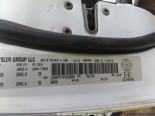 1C6RR7MT4FS549909 RAM 1500 Sport
