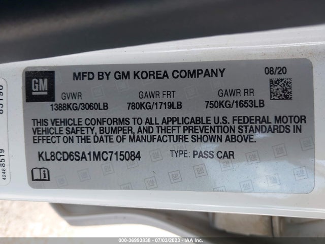 Chevrolet SPARK 1LT 2021 KL8CD6SA1MC715084 Image 15