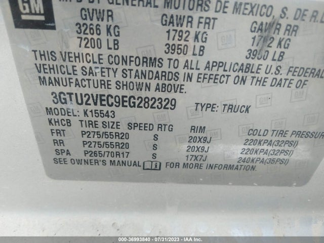 GMC Sierra 1500 Slt 2014 3GTU2VEC9EG282329 Image 9