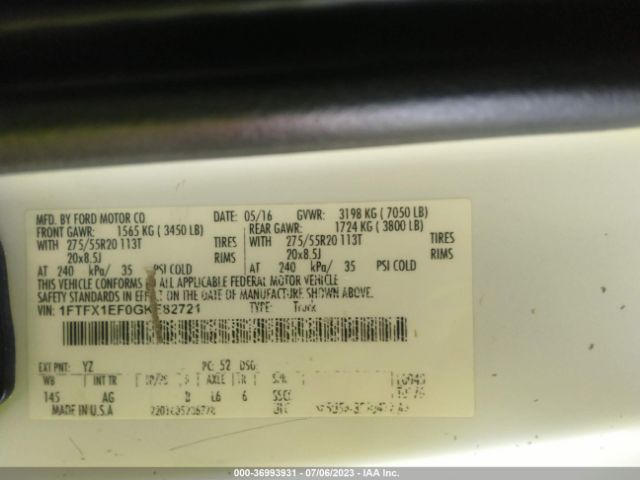 1FTFX1EF0GKE82721 Ford F-150 Xlt/xl/lariat