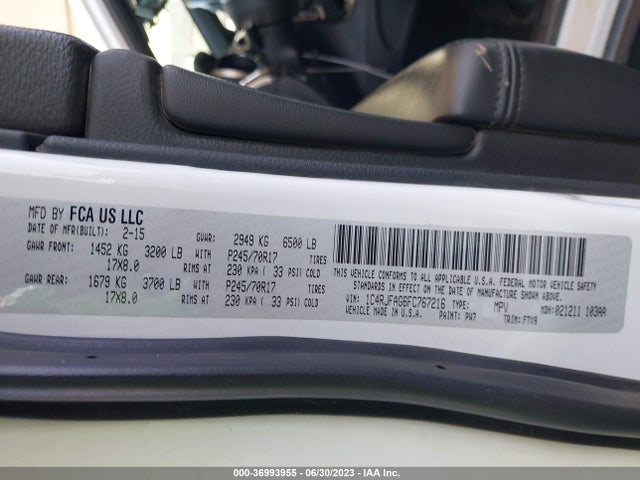 1C4RJFAG6FC767216 Jeep Grand Cherokee Laredo
