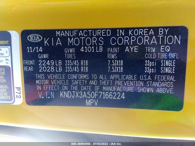 KIA Soul ! 2015 KNDJX3A50F7166224 Image 10