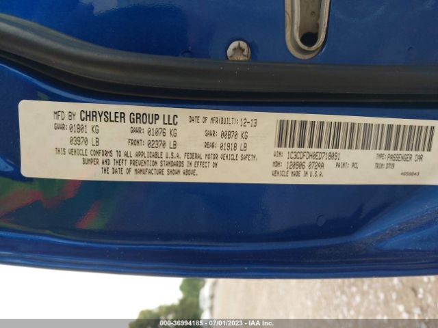 1C3CDFDH0ED718091 Dodge Dart Aero