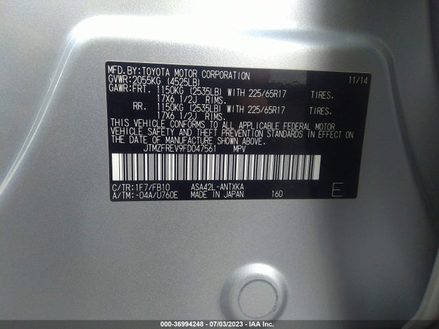 Toyota RAV4 LE 2015 JTMZFREV9FD047561 Image 16
