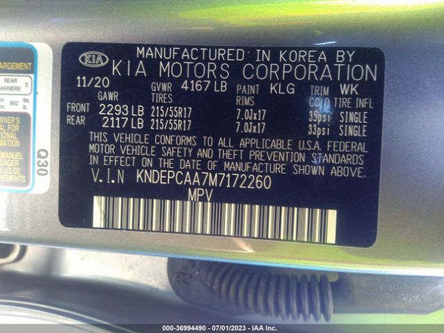 KNDEPCAA7M7172260 KIA Seltos Lx