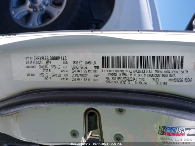3C6UR5CL5EG129341 RAM 2500 Tradesman
