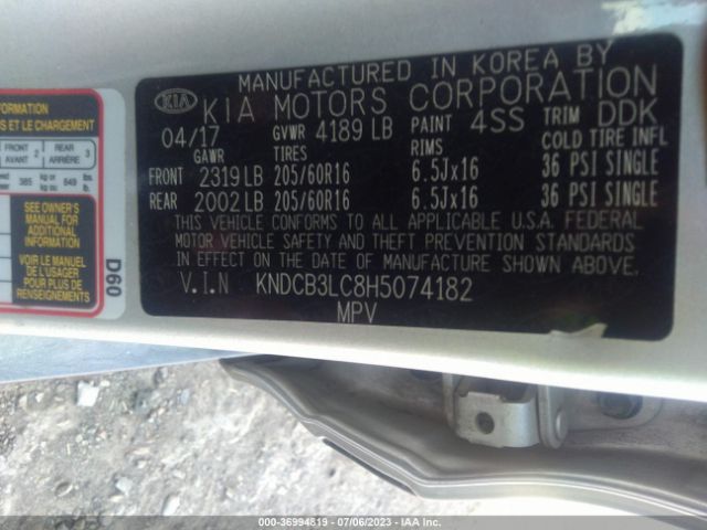 KNDCB3LC8H5074182 KIA NIRO LX