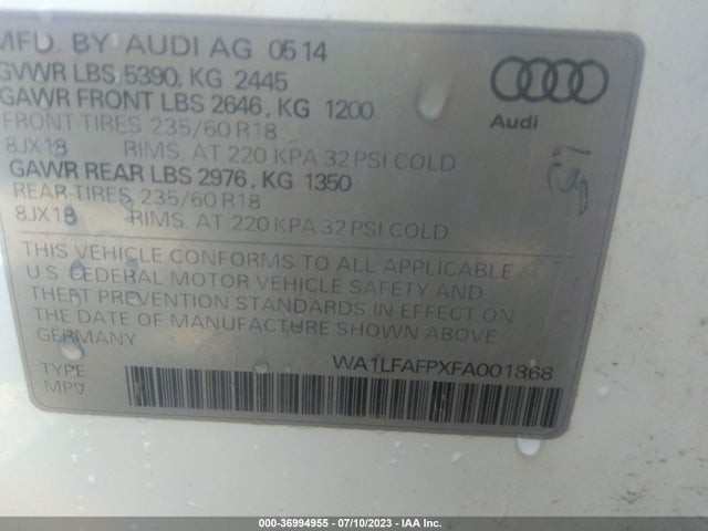 WA1LFAFPXFA001868 Audi Q5 Premium Plus