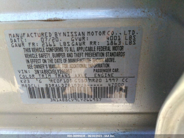 Nissan SENTRA SV 2020 3N1AB8CV9LY266957 Image 15