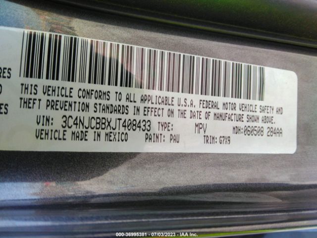 3C4NJCBBXJT408433 Jeep Compass Altitude