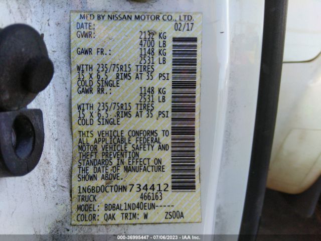 1N6BD0CT0HN734412 Nissan FRONTIER S