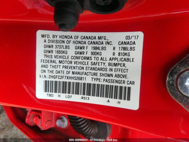 Honda Civic Sedan Ex 2017 2HGFC2F7XHH526811 Image 9