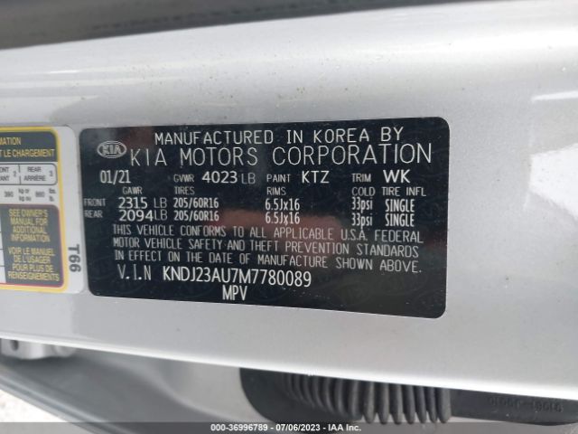 KNDJ23AU7M7780089 KIA SOUL LX