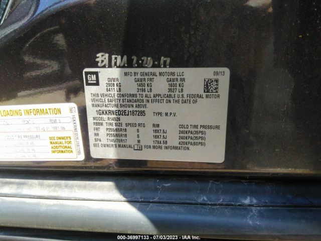 1GKKRNED2EJ187285 GMC ACADIA SLE