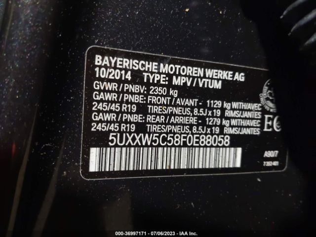 5UXXW5C58F0E88058 BMW X4 Xdrive35i