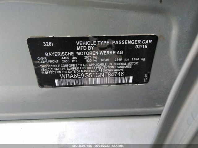 WBA8E9G51GNT84746 BMW 3 Series 328i