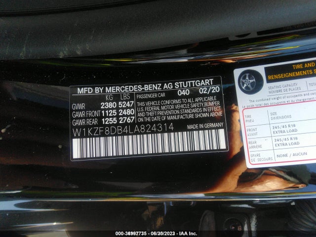 W1KZF8DB4LA824314 Mercedes-Benz E-class E 350
