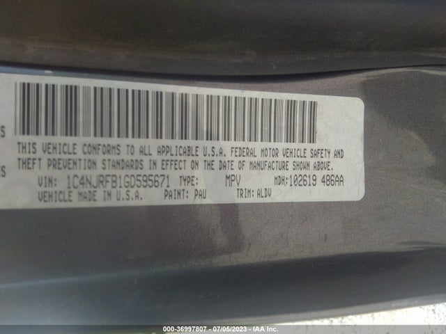 1C4NJRFB1GD595671 Jeep Patriot High Altitude Edition