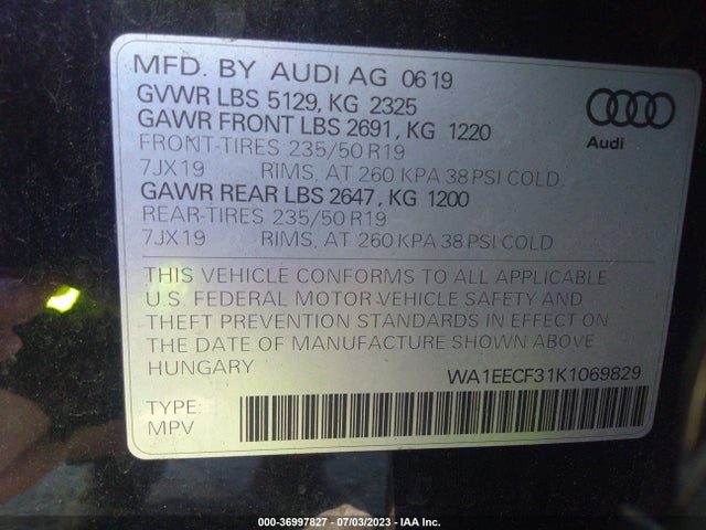 2019 Audi Q3, VIN: WA1EECF31K1069829