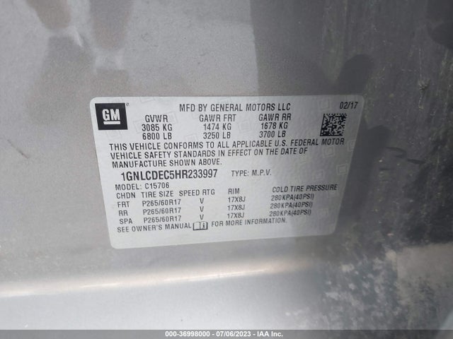 Chevrolet Tahoe Commercial 2017 1GNLCDEC5HR233997 Image 9